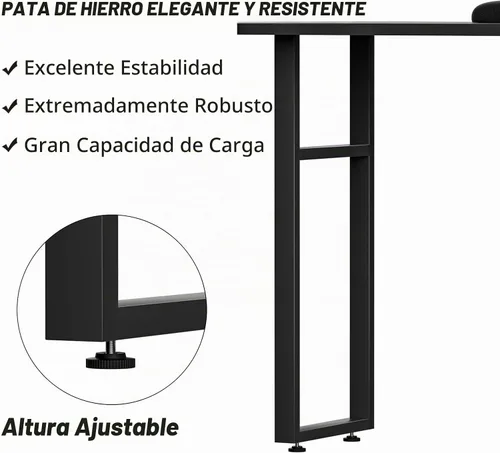 Vista 6 de Mesa de manicura de escritorio con tecnología de uñas resistente a Negro con ruedas