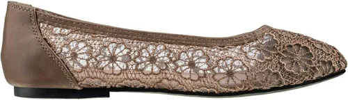 Vista 2 de CLOVERLAY Women's Ballet Shoe Floral Breathable Crochet Lace Ballet Flats