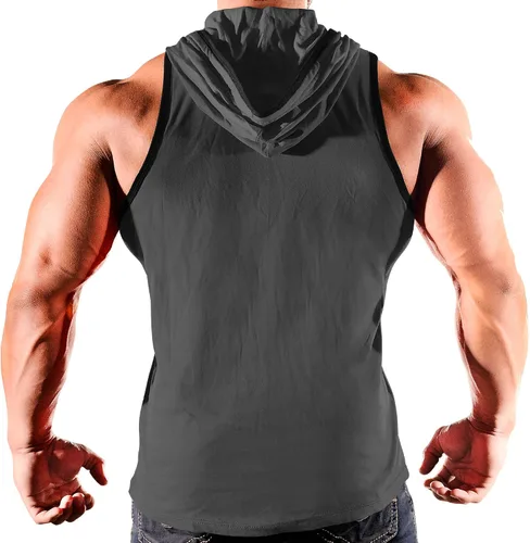 Vista 2 de Monsta Clothing Co. - Camiseta sin mangas con capucha para hombre