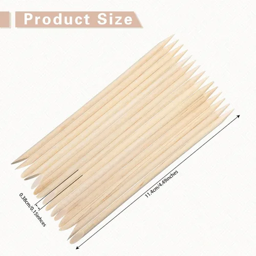 Vista 2 de Demissle Palitos de cera de madera para cejas, mini aplicador de depilación, labio, nariz, ceja, artesanía, pequeña espátula facial para depilación
