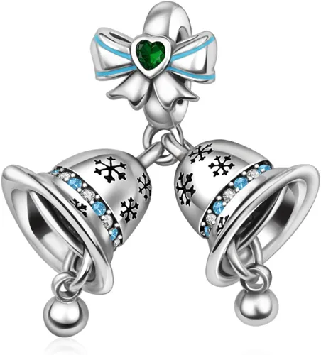 Vista 17 de Annmors S925 Silver Christmas Charms for Women Pandora Moments Bracelet Venado de Navidad