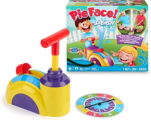Vista 7 de Hasbro Pie Face Splash - Juego de rociadores de agua para niños, diversión de verano al aire libre - Juega con amigos y familiares