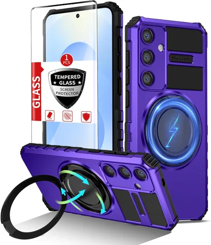 Vista 31 de Funda magnética para Samsung Galaxy Note 20 Ultra compatible con carga inalámbrica MagSafe, con 1 protector de pantalla, anillo de soporte integrado