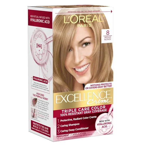 Vista 18 de L'Oreal Paris Excellence Crème Tinte Permanente para el Cabello, Color de Cabello de Triple Cuidado con Complejo Pro-Keratina para una Cobertura
