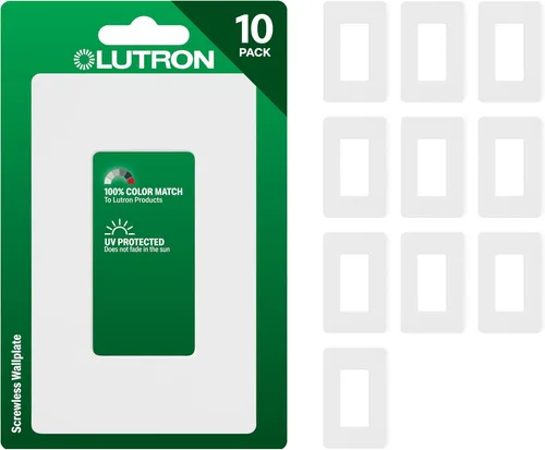 Vista 27 de Lutron Claro - Placa de pared de 1 banda (paquete de 6) CW-1-AL-6 almendra