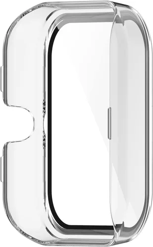 Vista 8 de Funda rígida compatible con Amazfit Bip 3 con protector de pantalla de vidrio templado, ultrafina, cobertura completa, para Amazfit Bip 3 Pro, azul