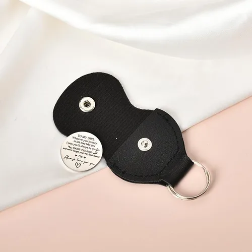 Vista 6 de Llavero de bolsillo con ficha de abrazo, regalos para mujeres y hombres, grabado, inspirador, boda, graduación, cumpleaños, regalos