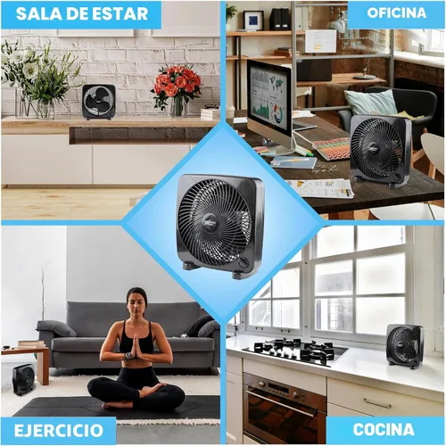 Vista 8 de COMFORT ZONE - Ventilador portátil de 9 pulgadas, color negro