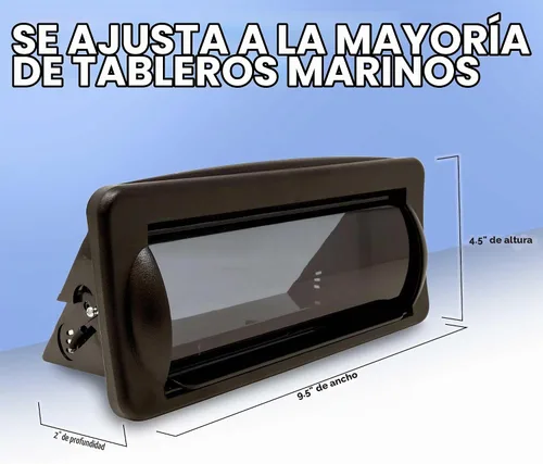 Vista 2 de Creative Audio CAMC1B Marine Single DIN Radio Kit de montaje con cubierta retráctil (negro)