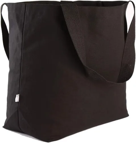Vista 12 de Durable 100% algodón 12oz lona resistente extra grande bolsa de comestibles bolsa de playa bolsa de compras bolsa multiusos
