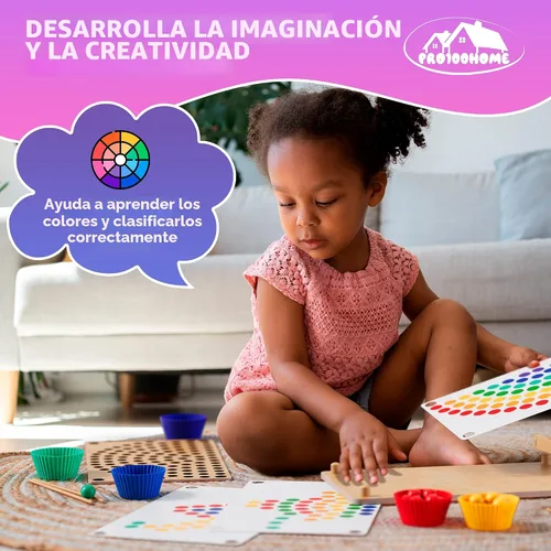 Vista 5 de Juguetes Montessori de aprendizaje de madera para niños pequeños