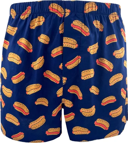 Vista 24 de ROCK ATOLL Calzoncillos tipo bóxer de algodón con estampado novedoso y brillante para hombre Estampado Afrutado Negro