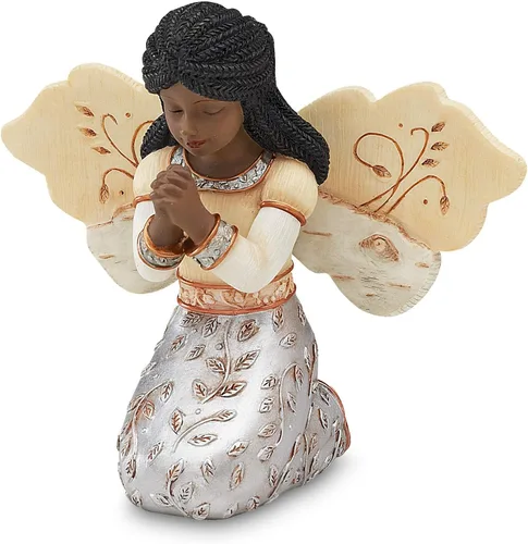 Vista 10 de Figura decorativa de ángel de la bendición irlandesa de Elements por Pavilion, 6 pulgadas, inscripción "Que Dios te mantenga en la palma de su mano
