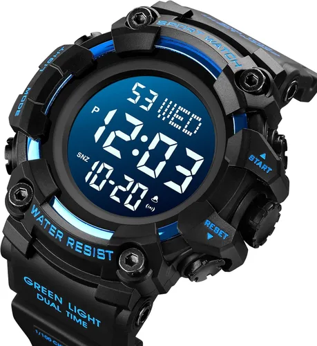 Vista 5 de Gosasa Relojes militares deportivos para hombre con forma de avión digital con luz LED impermeable