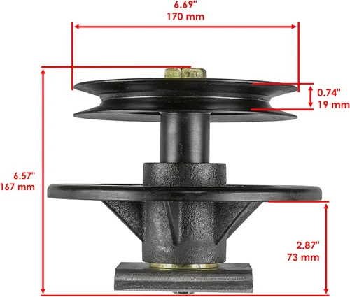 Vista 2 de Caltric Conjunto de husillo compatible con el cortacésped Toro 1003976 74179 de 52 pulgadas Deck Z Master Zero Turn
