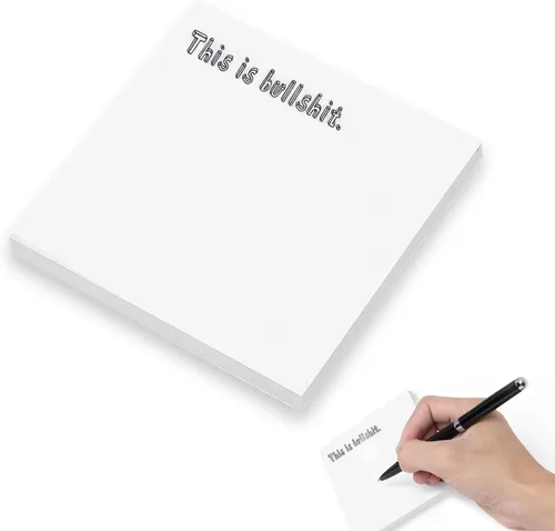 Vista 5 de Notas adhesivas de regalo divertidas, súper pegajosas y desgarrables para follar esto y fuck off, suministros de oficina descarados (3 piezas)