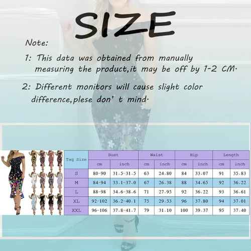 Vista 5 de iQKA Vestido de cóctel sexy para mujer, con dobladillo con volantes, estampado floral, cuello en V, sin mangas, vestido de tubo