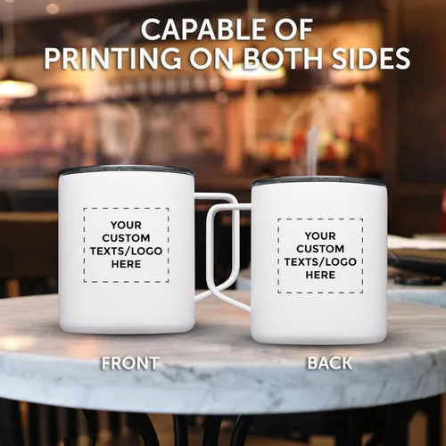 Vista 6 de Kenai - Tazas de viaje personalizadas con recubrimiento en polvo, 13.5 onzas, juego de 24, paquete personalizado a granel, doble pared, perfectas