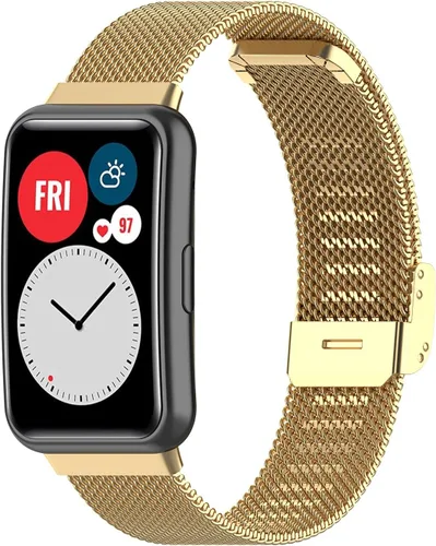 Vista 9 de Senter Correa de repuesto de acero inoxidable para reloj inteligente Huawei Watch Fit