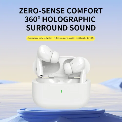 Vista 3 de Auriculares inalámbricos Bluetooth 5.3 con cancelación de ruido, auriculares estéreo 3D con auriculares intrauditivos con graves profundos