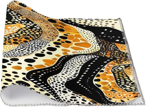 Vista 3 de Abstract Tiger Leopard Pattern Placemats Set of 6 Resistant Table Mats Washable Place Mats for Dinner Party Table Decoration