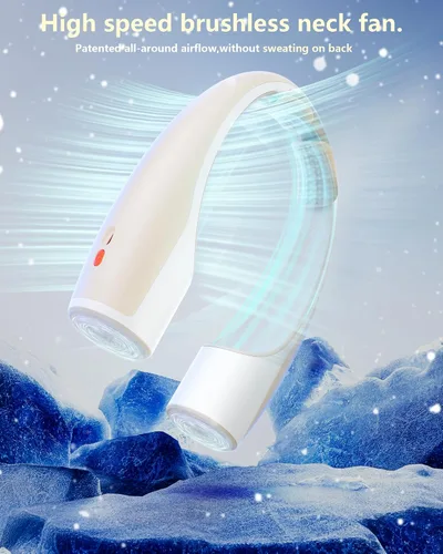 Vista 6 de Rohent Ventiladores de Cuello Portátiles que Soplan Aire Frío para Interior: Ventiladores de Enfriamiento Más Rápidos que Soplan Aire Frío Ultra