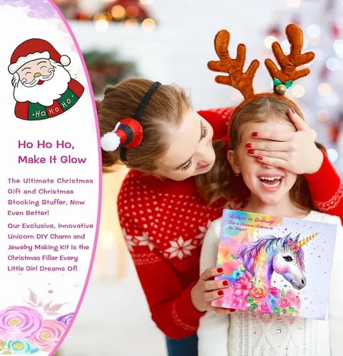 Vista 8 de Girls Charm Bracelet Making Kit - Unicorn Jewelry Supplies Make Set DIY Art Craft Set Creative Charm Bracelets Kits Birthday Gifts for Kids Age 6 7