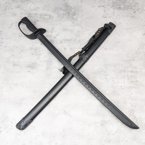 Vista 7 de 1 espada de sable de caballería de polipropileno de plástico larga con vaina, adecuada, accesorio de decoración Katana espada