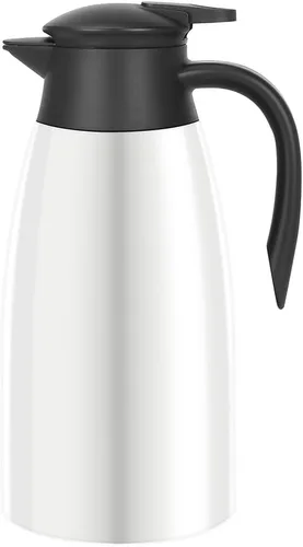 Vista 10 de Jarra térmica de café de 70 onzas, termo de café aislado de acero inoxidable, jarras de café al vacío para mantener el calor, botella de vacío