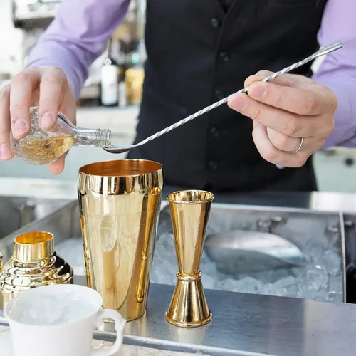 Vista 5 de uxcell Cuchara de bar para mezclar cócteles, 2 cucharas de acero inoxidable de mango largo de 12 pulgadas, cucharas de mezcla de bebidas con mango