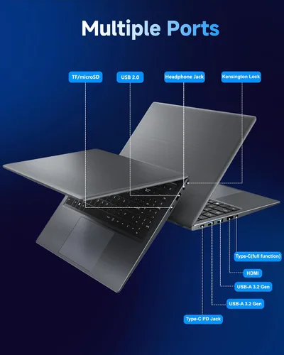 Vista 8 de Laptop 2026 de 16 GB de RAM, 256 GB SSD Laptops Computadores portátiles con Pentium 6500Y hasta 3.4GHz, pantalla FHD IPS de 15.6 pulgadas, USB C