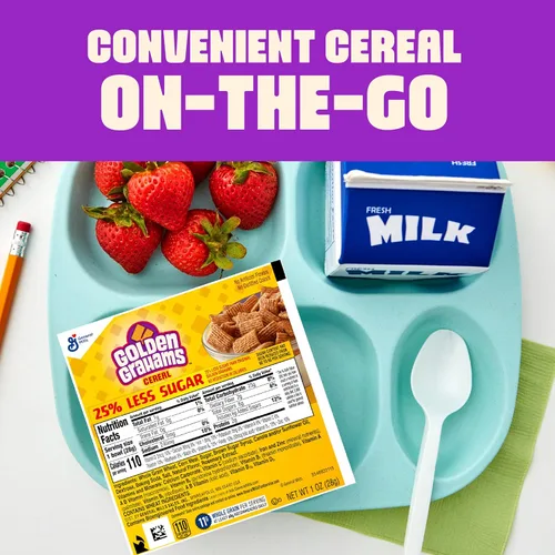 Vista 7 de Golden Grahams 25% menos de cereales de azúcar, tazón de una sola porción, 96