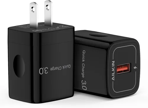 Vista 13 de Cargador de pared USB, bloque de carga, AILKIN 2.1A Multiport Fast Charge Power Brick Cube para iPad, iPhone, Samsung Galaxy, Google Pixel
