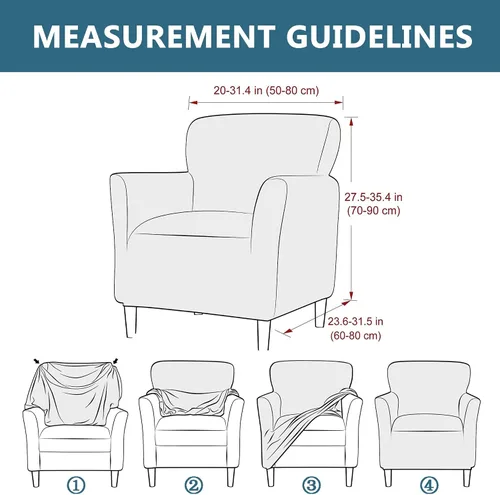 Vista 2 de XMAYODS Funda para silla de club, fundas suaves y elásticas para silla de sala de estar y dormitorio, funda para silla de bañera, funda lavable
