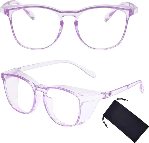 Vista 14 de Gafas de seguridad para hombres y mujeres, gafas de seguridad antivaho cómodas, bloqueo de luz azul, protección UV, enfermeras adultas