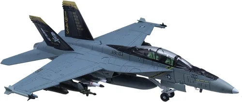 Vista 3 de F-18 Hornet Strike Attack Fighter Avión Modelo 1/100 Modelos militares fundidos a troquel F/A-18