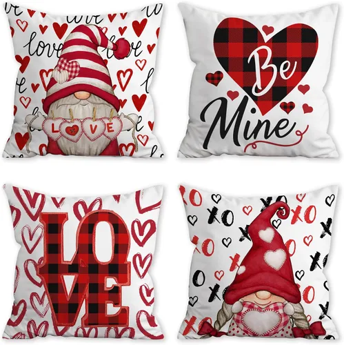 Vista 19 de FUTBU Juego de 2 fundas de almohada de 16 x 16 pulgadas, diseño patriótico de estrellas y bandera estadounidense, rojo, blanco, azul, Día de la 4