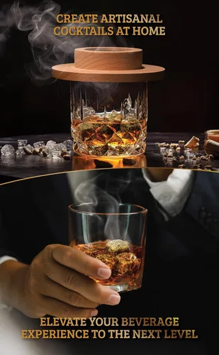 Vista 6 de Kit de ahumador de cóctel con antorcha y folleto de recetas, kit de ahumador de whisky y bourbon para bebidas, queso ahumado y carnes con 4 sabores