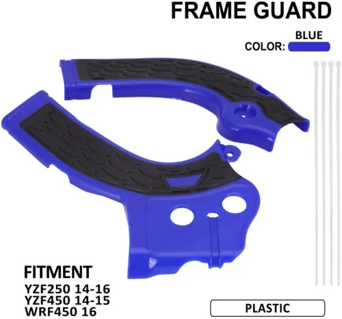 Vista 2 de Dirt Bike Frame Grip Protector de marco de motocicleta para YZ250F 2014 2015 2016 YZ450F 2014 2015 WR450F 2016 azul