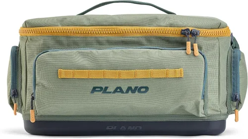 Vista 21 de Plano Bolsa de aparejos de pesca de vanguardia para fines de semana, base impermeable moldeada, almacenamiento espacioso, mangas de herramientas