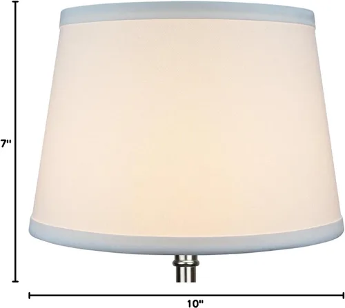 Vista 7 de FenchelShades.com 8 pulgadas de diámetro superior x 10 pulgadas de diámetro inferior x 7 pulgadas de altura inclinada de tela para lámpara de araña