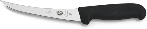 Vista 2 de Victorinox Victorinox Swiss Army Cutlery Fibrox Pro - Cuchillo curvo para deshuesar, hoja semirrígida, 5.5 libras, negro, deshuesado de 6 pulgadas