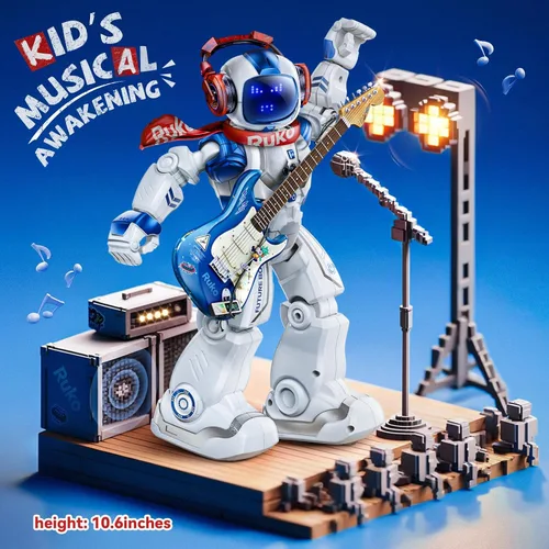 Vista 2 de Ruko 6088 Robot Juguetes para niños, detección remota programable de gestos y control de aplicación, cara LED interactiva, robot inteligente