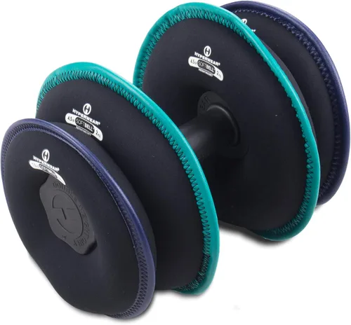 Vista 4 de Hyperwear SoftBell - Mancuernas ajustables individuales, placas de peso suaves para mano y 1 mango de fácil agarre para juego de mancuernas