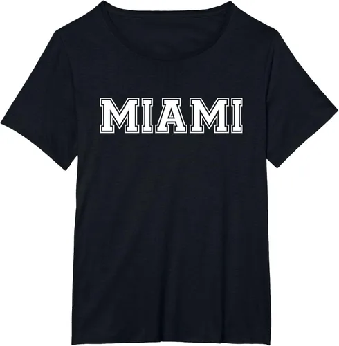 Vista 69 de Camiseta de regalo deportiva estilo universitario Miami Florida, Negro, S
