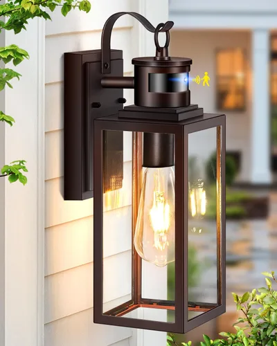 Vista 10 de VIANIS Luces de Pared para Exteriores, Luces de Porche Linterna para Exteriores, Accesorios de Iluminación para Exteriores Impermeables Negros