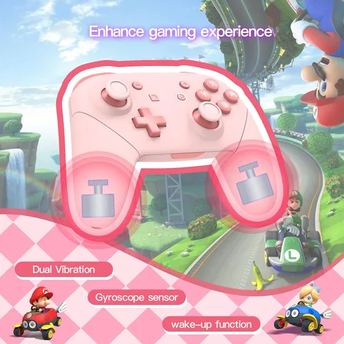 Vista 3 de JOYTORN Mini Switch Wireless Controller for Nintendo SwitchSwitch OLEDLite,Switch Pro Controller with Wake-upNFCMotin ControlDual Vibration,Switch