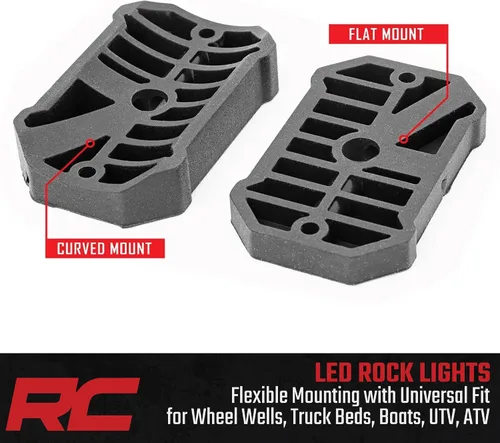 Vista 6 de Rough Country Cápsulas de Luz LED Deluxe para Rocas con Kit de Montaje 4 Cápsulas - 70980, Blanco