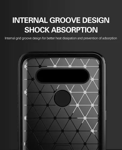 Vista 4 de Asuwish Funda compatible con LG K51S y protector de pantalla de vidrio templado y accesorios para celda, fundas protectoras delgadas de silicona