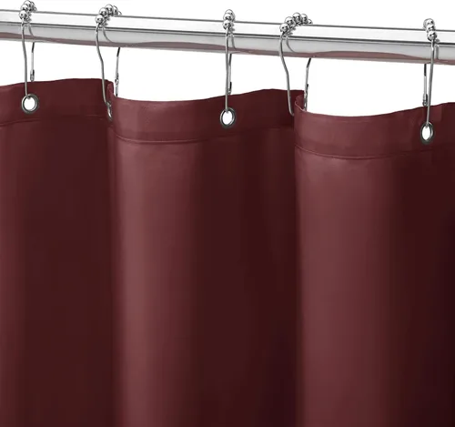 Vista 15 de Gibelle Cortina de ducha pequeña de 36 x 72 pulgadas, forro de cortina de ducha beige, forro de ducha de tela impermeable lavable para baño, lavable
